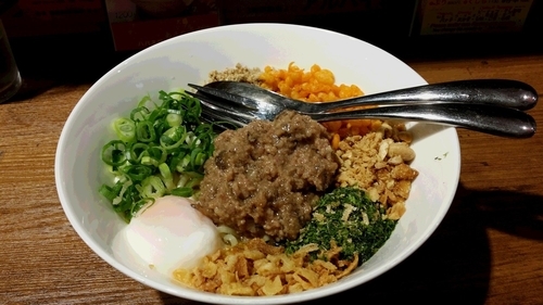 「和牛まぜそば+温泉玉子」@まぜそば 三ツ星の写真