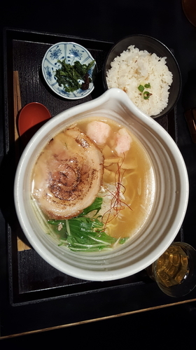 「塩ラーメン+半鯛めし」@麺処 銀笹の写真