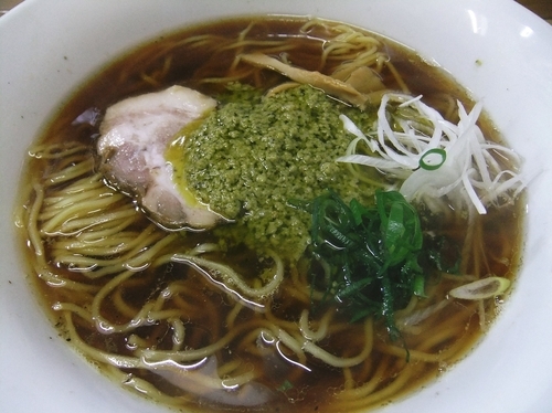 「醤油そば～牡蠣のアヒージョ添え～（750円）」@中華そば 大井町 和渦の写真