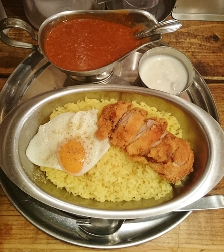 「キーマカツカレー定食（中盛） 890円」@ターリー屋 神田西口店の写真