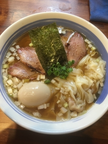 「味玉チャーシュー肉ワンタンメン1250円」@麺屋 悠の写真