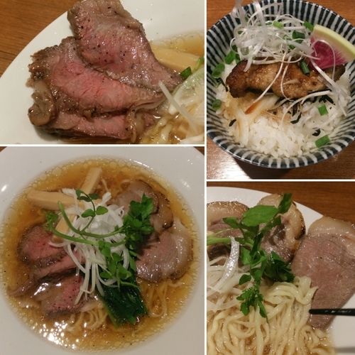 「【SR7限定】猪肉と和牛の肉そばﾌｫｱｸﾞﾗ丼付1000円」@寿製麺よしかわ 川越店の写真