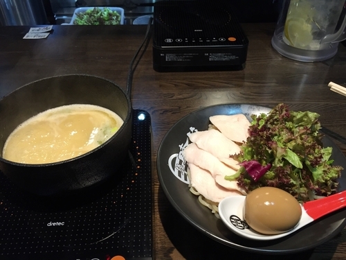 「濃厚鶏白湯つけ麺塩＋大盛 1000円」@麺屋 時茂 西川口店の写真