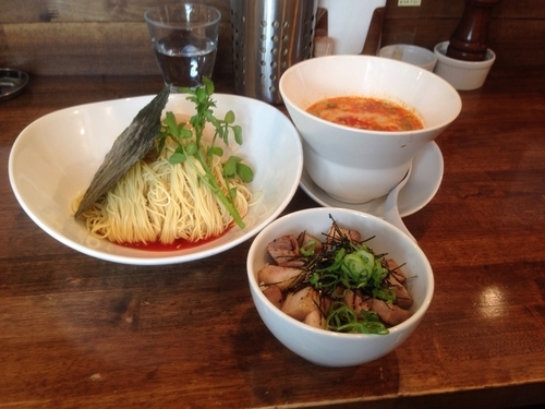 「坦々つけ麺＋小さいチャーシュー丼」@創作麺工房 鳴龍の写真