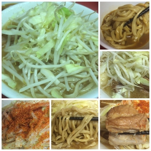 「小ラーメン 700円(麺カタメ)＋生卵 50円」@ラーメン二郎 桜台駅前店の写真