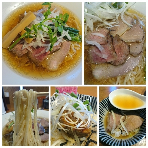 「【SR7限定】猪肉と和牛の肉そば フォアグラ丼付き」@寿製麺よしかわ 川越店の写真