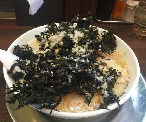 「中華そば(小)背脂(中油)＋岩のり」@らーめん潤 亀戸店の写真