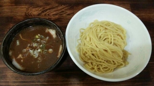 「味玉豚骨魚介つけ麺」@麺工房 武の写真