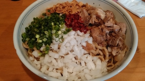 「【限定】牛脂そば+追い飯(特盛)」@ファットンの写真