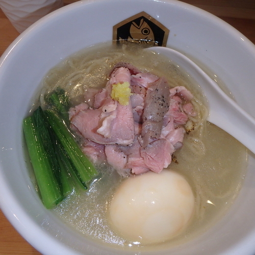 「鯛らーめん雑炊セット(1,000円)、味玉(100円)」@真鯛らーめん 麺魚の写真