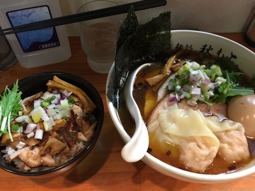 「特製醤油950円肉飯300円」@麺処 秋もとの写真