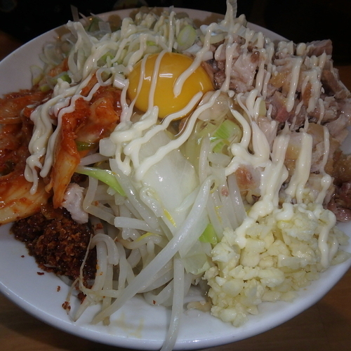 「あの豚(900円)(ニンニク、マヨネーズ)」@豚星。の写真