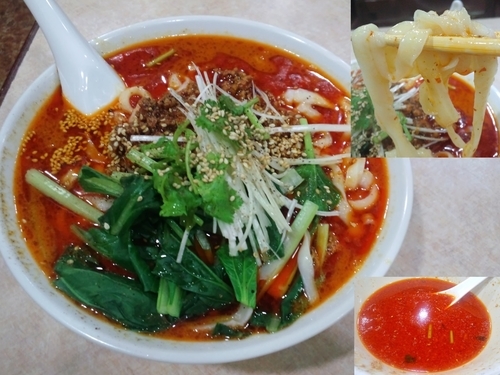 「麻辣刀削麺810円」@聚香閣の写真