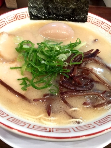 「ラーメン（バリカタ）+明太子ご飯セット」@博多長浜ラーメン フクフクの写真