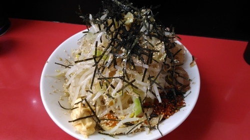 「限定「冷やし中か？」（うずら卵品切れﾄｯﾋﾟﾝｸﾞ無し）」@びんびん豚の写真