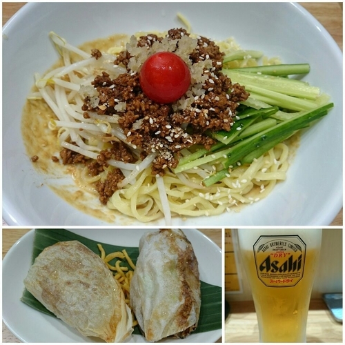 「芝麻炸醤麺￥900＋ペーパーチキン￥300＋生ビール￥450」@担々麺琉帆～RuPaN～の写真