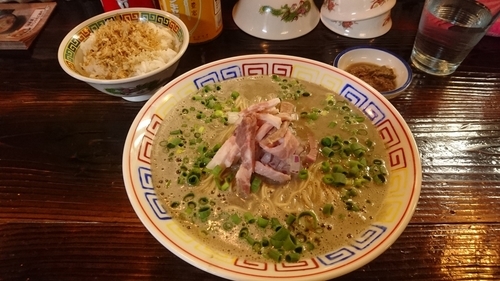 「【今週のスペシャル】濃厚煮干しそば(ライス付き)＋エグミ増し」@ラーメン246亭の写真