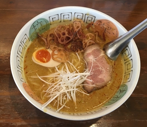 「カレーヌードル 辛味あり中太麺」@火門拉麺の写真