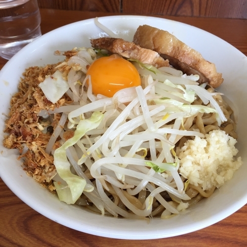 「小 汁なし ニンニク 野菜少なめ」@ラーメン二郎 亀戸店の写真