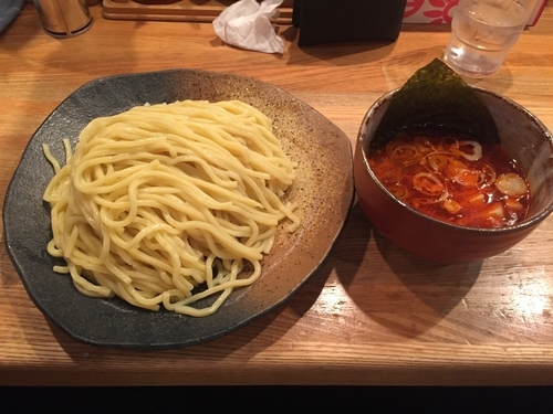 「辛つけ麺(辛味MAX、大盛)780円」@つけ麺屋 やすべえ 池袋店の写真