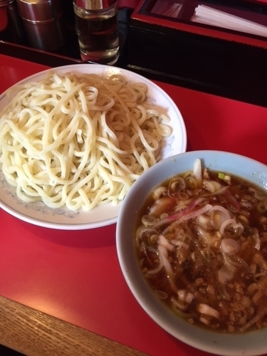 「つけそば　800円（麺中盛り＋50円）」@丸長 目白店の写真
