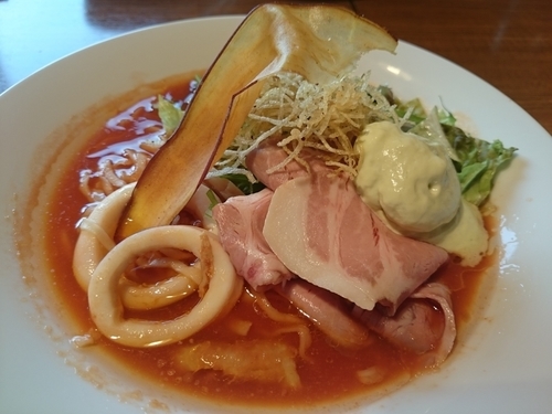 「【限定②】トマトラーメン850円＆チーズご飯150円」@寿製麺よしかわ 川越店の写真