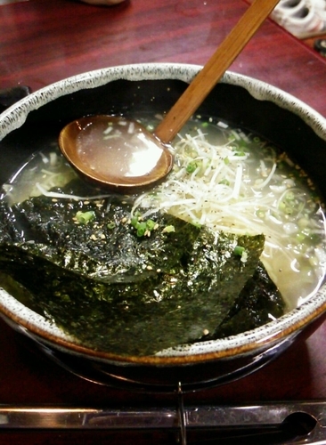 「牛骨塩らーめん」@焼肉 蔵の写真