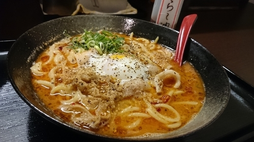 「かす坦々麺」@かすうどん 大福の写真