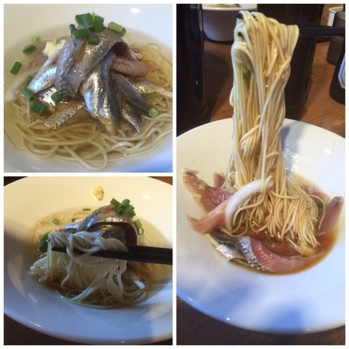 「【期間限定】冷やしいわしそば490円」@寿製麺よしかわ 川越店の写真