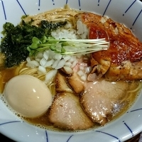 芳醇煮干そば 750円＋スモークチキン 150円他