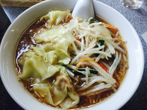 「もやしワンタン麺（950円）」@中華麺店 喜楽の写真