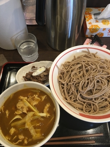 「カレーつけ蕎麦、大盛り」@蕎麦 夢うさぎの写真