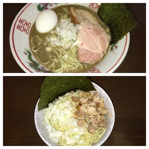 「ペニーは後ろからボッサリ中華そば(限定10食)＋和え玉」@つけ麺 弥七の写真