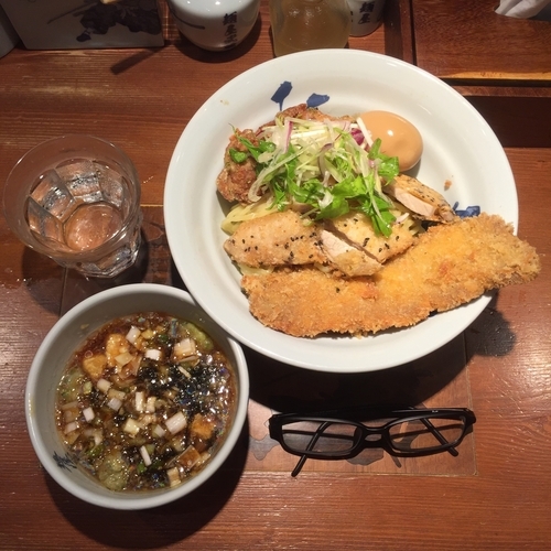 「冷し三天つけ麺（中盛）」@麺屋武蔵 二天 池袋店の写真