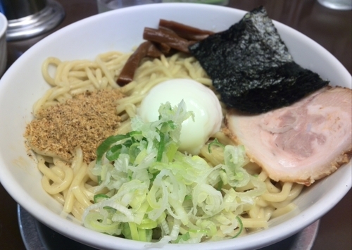 「油そば大盛り 690円(並・中・大同額)」@自家製太打麺 勢拉 行徳駅前店の写真