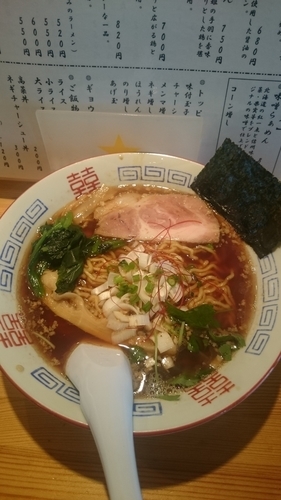 「中華そば  680円 －100円(ラーバス)」@らぁめん 赤星の写真