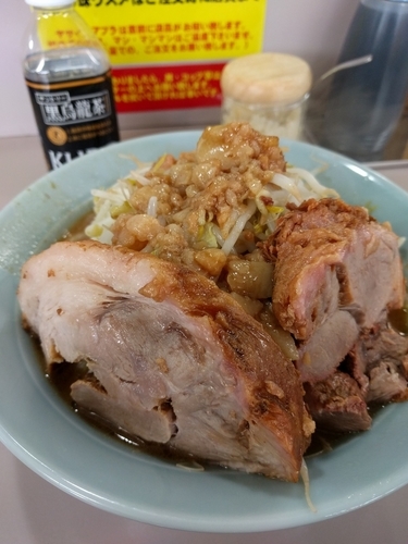 「中ラーメン豚増し(ヤサイ少なめ、アブラ)」@立川マシマシ 足利総本店の写真