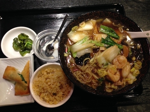 「五目タン麺＋定食麺セット」@本格中華料理 菜福楼 本八幡店の写真