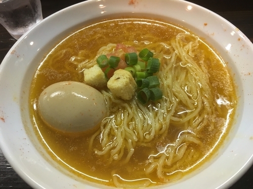 「【限定】味玉スープドポアソンかけそばstyle600円」@中華そば 先崎の写真