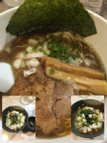 「だし醤油ラーメン＋お茶漬け用ご飯」@ラーメン きちの写真