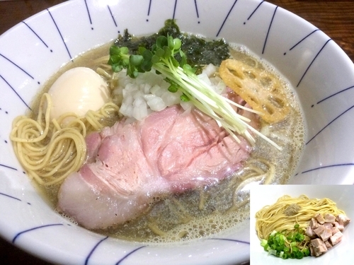 「芳醇煮干そば（750円）＋味玉+豚増し＋むじゃ玉」@ニボムジャキの写真