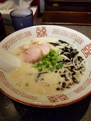 「熊本ラーメンBセット(唐揚げ、ご飯)」@天風の写真