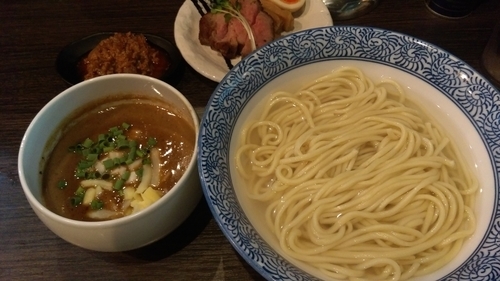 「カレつけあつもり+半ライス」@麺処 ほん田 nijiの写真