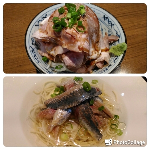 「冷いわしそば＋レアチャー丼」@寿製麺よしかわ 川越店の写真