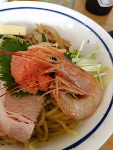 「限定 明太子和え蕎麦Ｂ2000円＋ビール」@MENYA 食い味の道有楽の写真