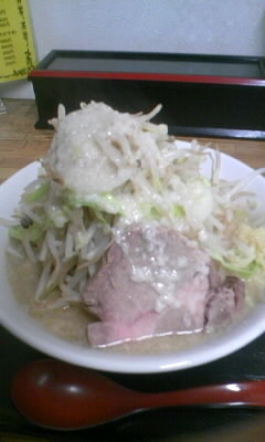 「へーちゃんラーメン1玉(野菜チョイまし、ニンニク、アブラ)」@へーちゃんラーメンの写真