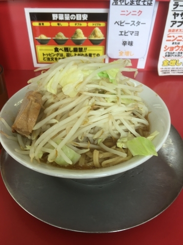 「ラーメン（並、野菜増し、700）」@ジャンクガレッジ 熊谷店の写真