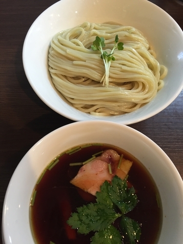 「醤油つけ麺  大盛  780円」@らぁ麺 紫陽花の写真
