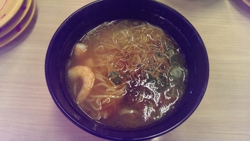 「濃厚海老味噌ラーメン」@スシロー 川崎水沢店の写真