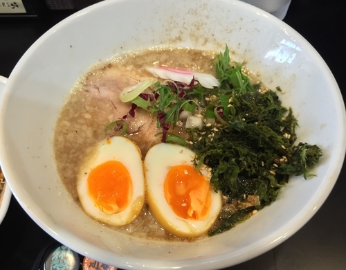 「うおだしそば・半チャーハン＋味玉（￥1000＋￥80）」@自家製麺 KANARIの写真